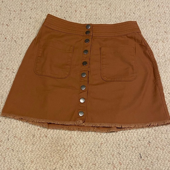 Madewell Dresses & Skirts - Madewell Fall Brown A-Line Button Skirt
